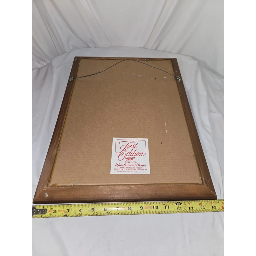 Vintage Miller High Life Minnesota Bass Mirror First Edition Sportsmen Series